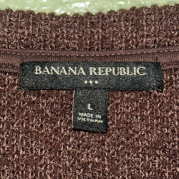 BANANA REPUBLIC Dark Brown Crew Neck Cropped Sweater Size L - Picture 4 of 6